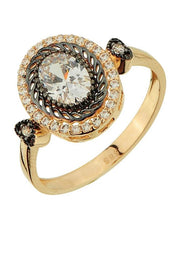 Altın Elmas Görünümlü Yüzük