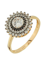 Altın Elmas Görünümlü Yüzük