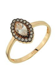 Altın Elmas Görünümlü Yüzük