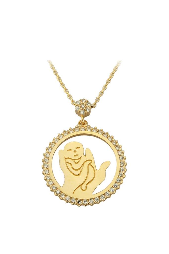 Altın Halka Bebek Kolye