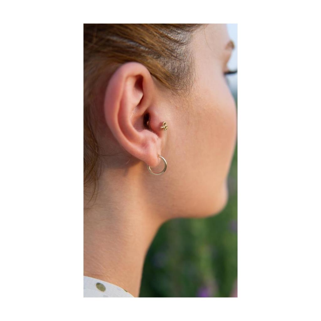 Altın Halka Küpe 1Cm Çap