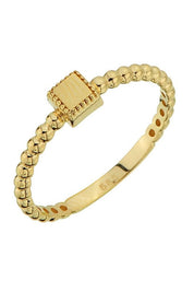 Altın Kare Minimal Yüzük