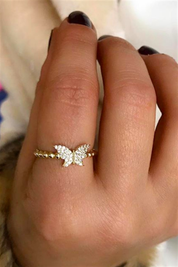 Altın Kelebek Yüzük