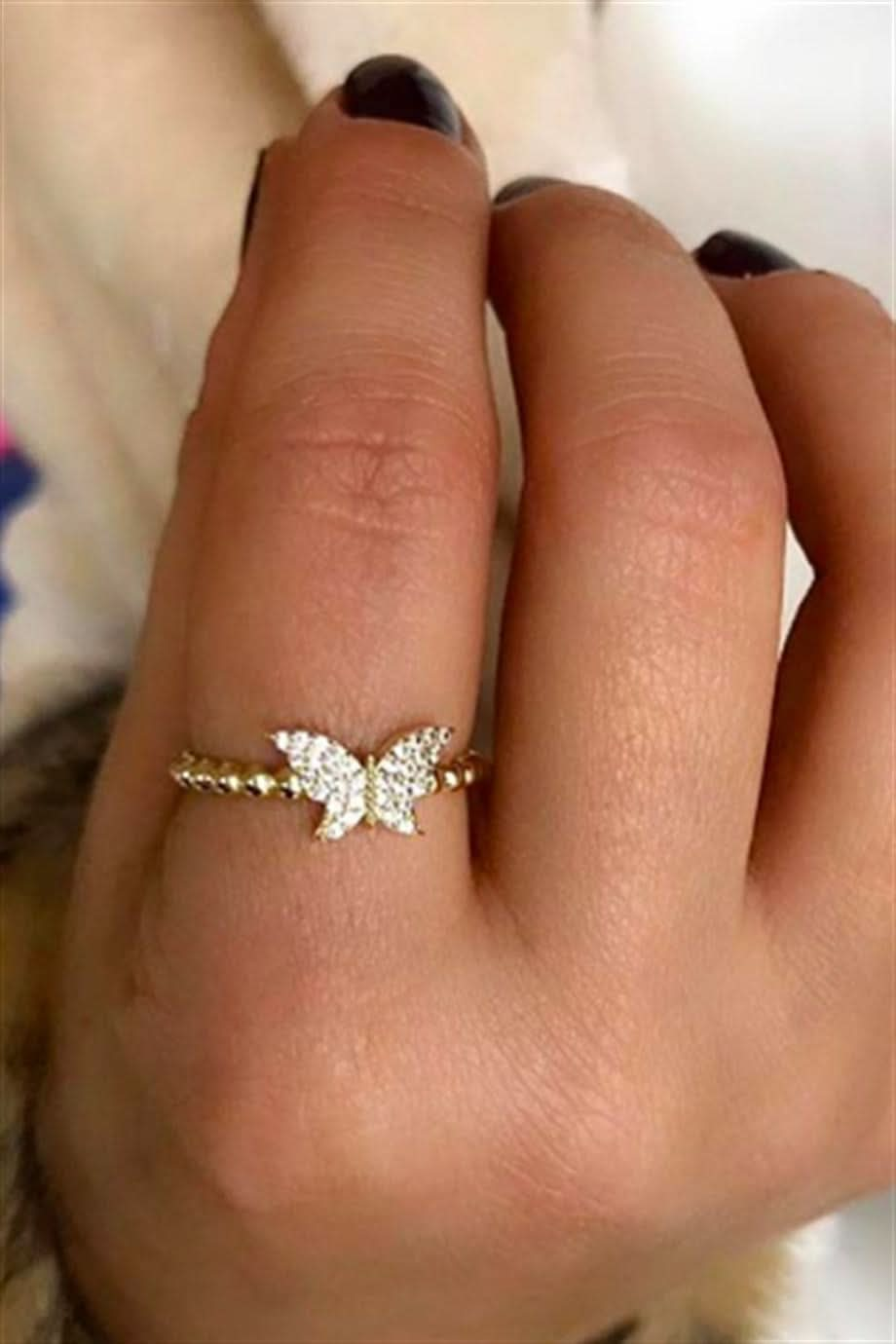 Altın Kelebek Yüzük