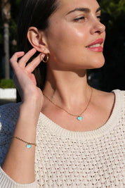 Altın Mavi Kalpli Mini Set