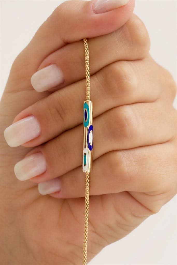 Altın Mineli Nazar Bileklik