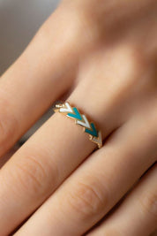 Altın Mineli Tasarım Yüzük