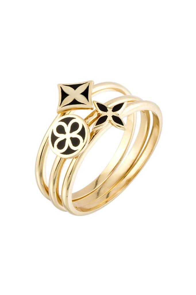 Altın Mineli Yonca Yüzük