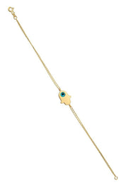 Altın Nazar Boncuklu Fatma Ana Eli Bileklik