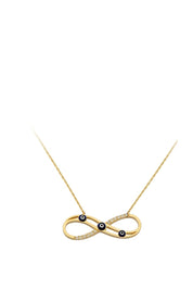 Altın Nazar Boncuklu Sonsuzluk Kolye