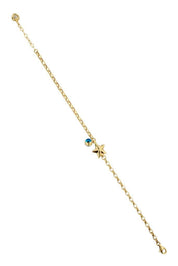 Altın Nazar Boncuklu Yıldızlı Bileklik