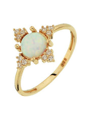 Altın Opal Taşlı Yüzük