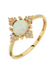 Altın Opal Taşlı Yüzük