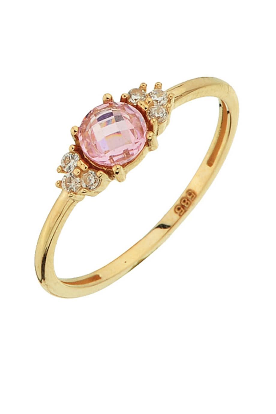Altın Pembe Taşlı Yüzük