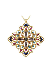 Altın Renkli Taşlı Çeşmi Bülbül Kolye