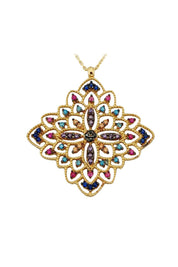 Altın Renkli Taşlı Çeşmi Bülbül Kolye