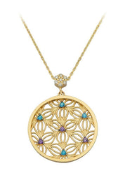 Altın Renkli Taşlı Kolye