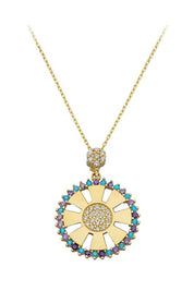 Altın Renkli Taşlı Kolye