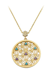 Altın Renkli Taşlı Kolye