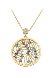 Altın Renkli Taşlı Kolye