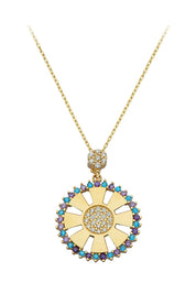 Altın Renkli Taşlı Kolye