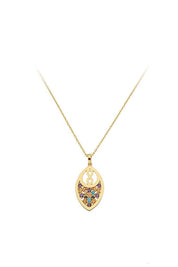 Altın Renkli Taşlı Sonsuzluk Kolye