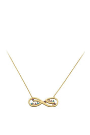 Altın Renkli Taşlı Sonsuzluk Kolye