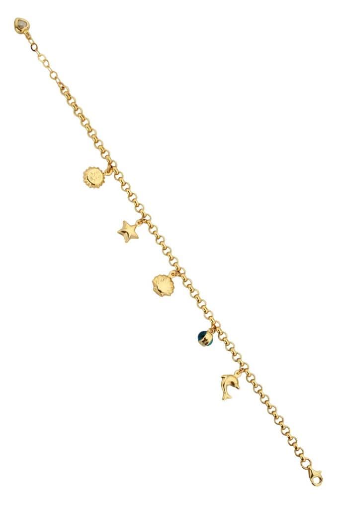 Altın Sallantılı Charm Bileklik