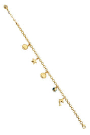 Altın Sallantılı Charm Bileklik