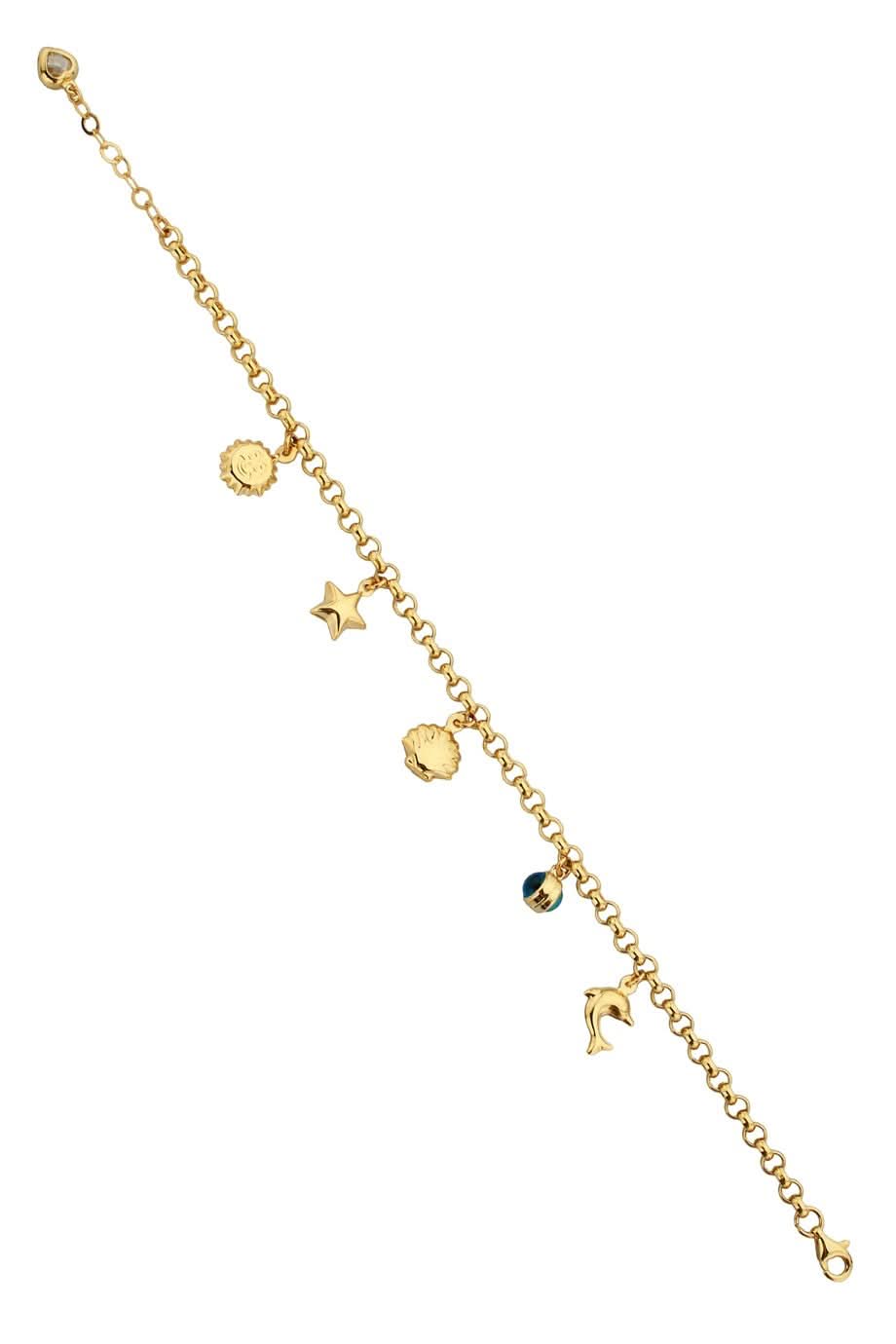 Altın Sallantılı Charm Bileklik