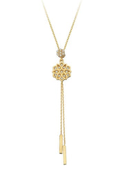 Altın Sallantılı Çiçek Kolye