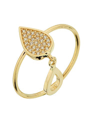 Altın Sallantılı Damla Yüzük