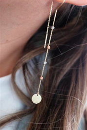 Altın Sallantılı Dorika Toplu Küpe