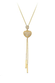 Altın Sallantılı Kalp Kolye