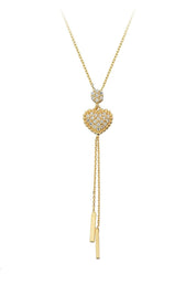 Altın Sallantılı Kalp Kolye