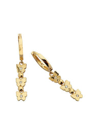 Altın Sallantılı Kelebek Küpe