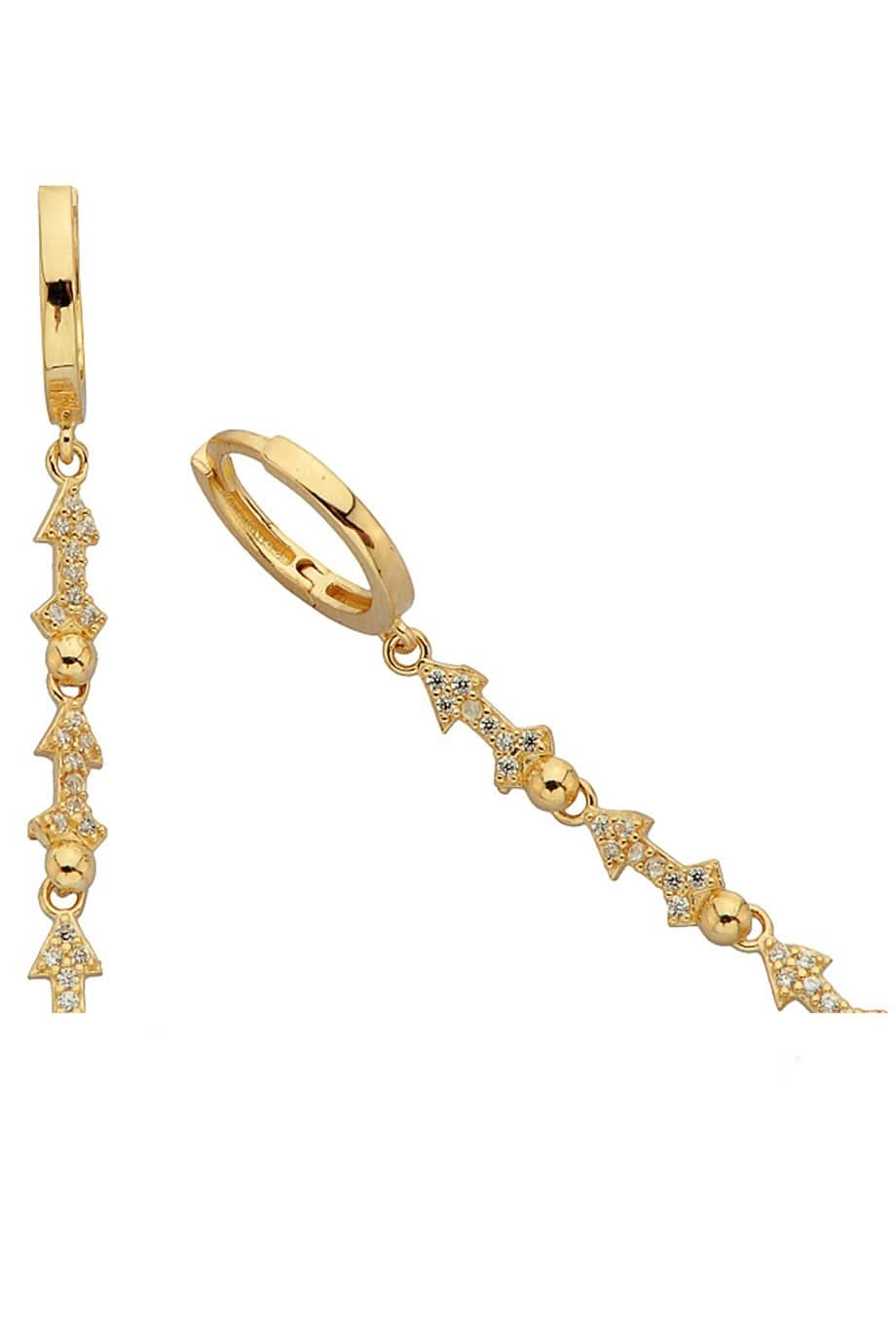 Altın Sallantılı Küpe