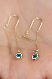 Altın Sallantılı Nazar Küpe