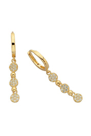 Altın Sallantılı Tasarım Küpe