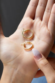 Altın Şarnel Küpe