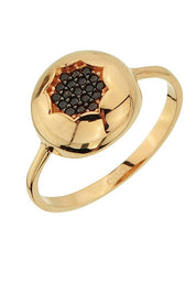 Altın Siyah Taşlı Yüzük