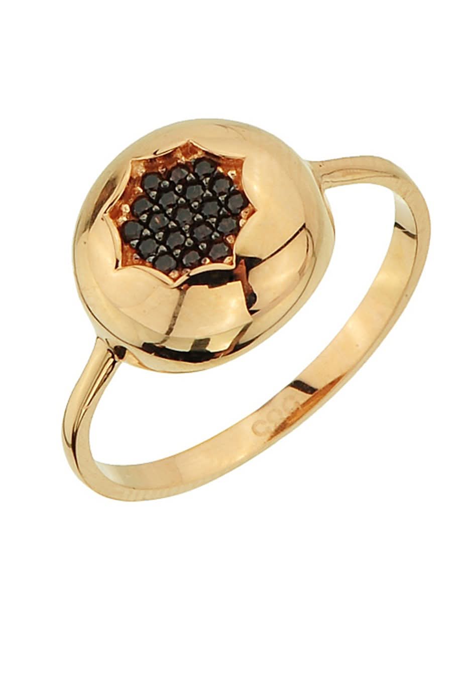 Altın Siyah Taşlı Yüzük