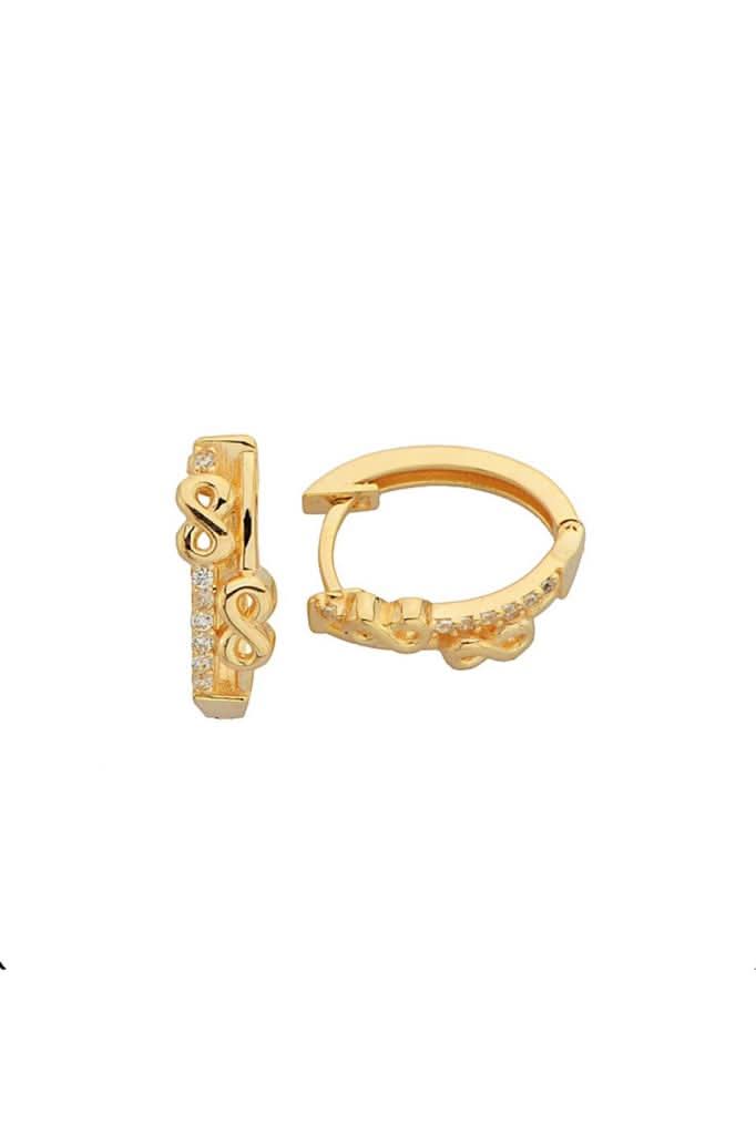 Altın Sonsuzluk Halka Küpe