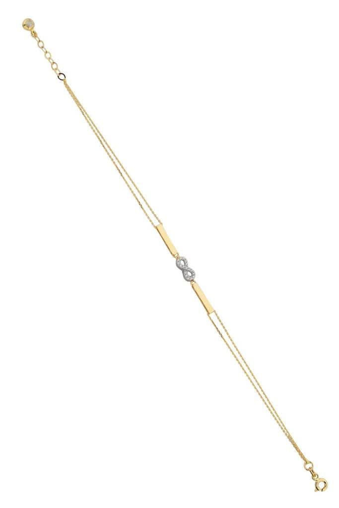 Altın Sonsuzluk Plaka Bileklik