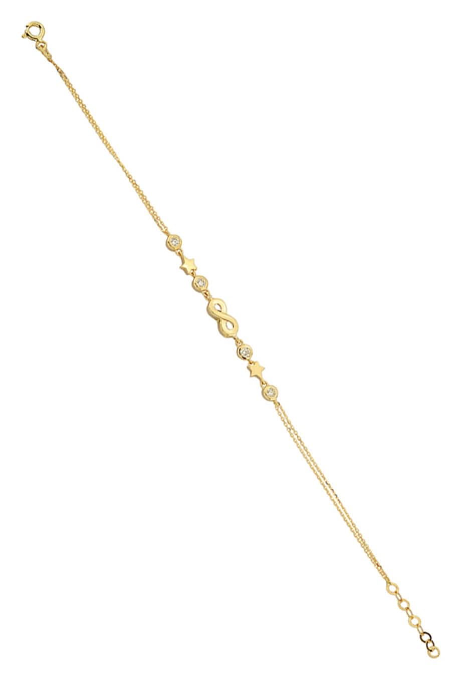 Altın Sonsuzluk Ve Yıldızlı Bileklik