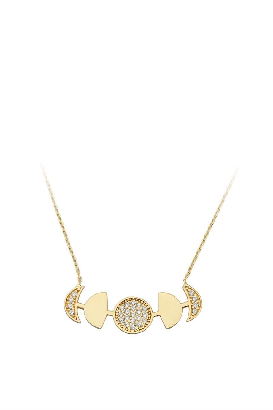 Altın Tasarım Hilal Kolye