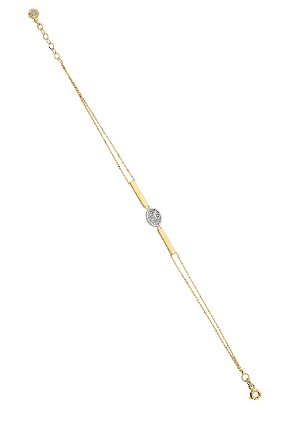 Altın Tasarım Plaka Bileklik