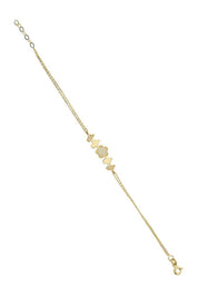 Altın Taşlı Çiçek Bileklik Goldium