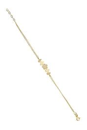 Altın Taşlı Çiçek Bileklik Goldium