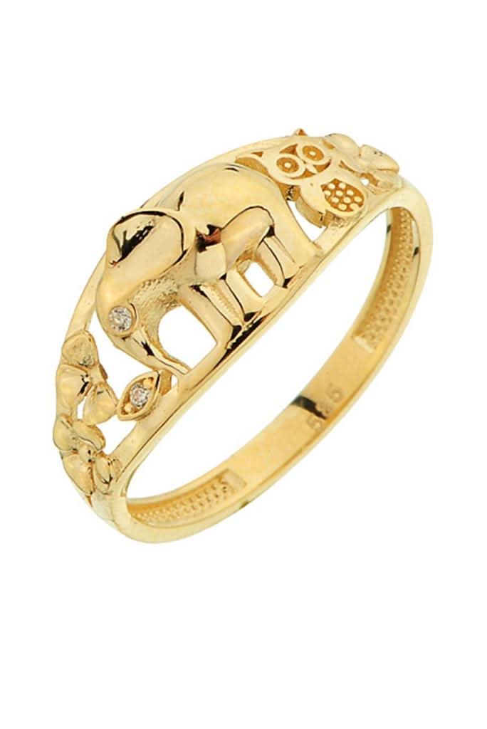 Altın Taşlı Fil Yüzük